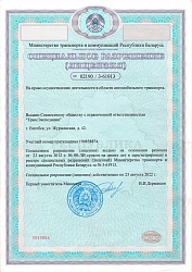 License for the right to carry out activities in the field of road transport